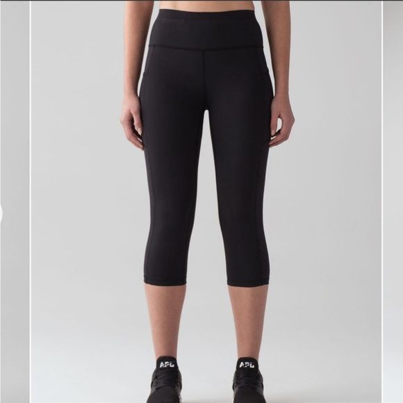 lululemon athletica Pants - LULULEMON Mind Over Miles Cropped 17” Legging Black Women’s Size 6